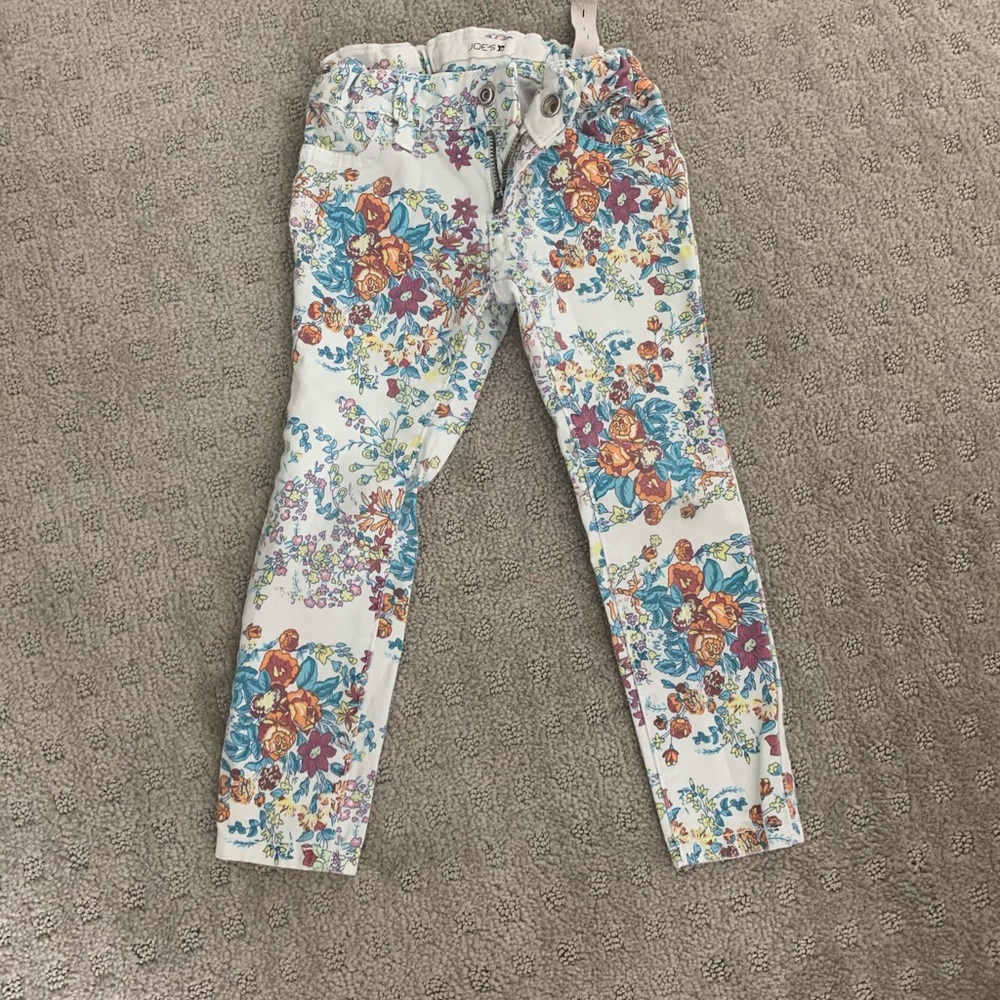 Floral print skinny jeans